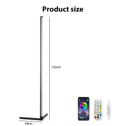 150CM 90 Light Floor Lamp Corner Light Stand LED Mobile App Control Streaming