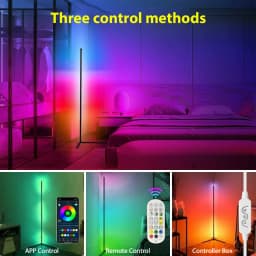 150CM 90 Light Floor Lamp Corner Light Stand LED Mobile App Control Streaming