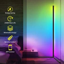 150CM 90 Light Floor Lamp Corner Light Stand LED Mobile App Control Streaming