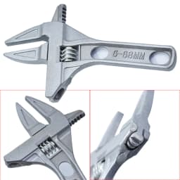 6-68 MM Short Handled Adjustable Wrench Lightweight Aluminum Alloy Pliers Adjustable Wrench for Bathroom Sink Shower