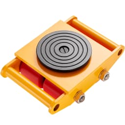 SucceBuy 6 / 8 / 12T Machinery Skate Dolly Industrial Mover with 4 PU Wheels & 360° Non-Slip Cap for Warehouse Workshop Factory
