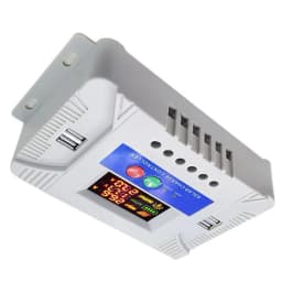 12V 24V Solar Charge Controller Solar Regulator for Lithium Lead-Acid(White 30A)