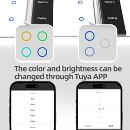 Zemismart Zigbee DIY Name Screen Display Switch with SAA Certification Smart Wall Light Switch Work with Tuya Smart Life App