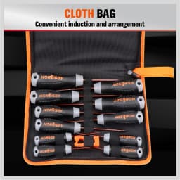 HORUSDY 12Pc Magnetic Torx Screwdriver Set Star Key Tamper Proof S2 Steel T6-T40 W/t Bag