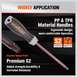 HORUSDY 12Pc Magnetic Torx Screwdriver Set Star Key Tamper Proof S2 Steel T6-T40 W/t Bag