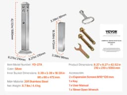 SucceBuy Cigarette Butt Receptacle Weatherproof Outdoor Cigarette Butt Disposal Container for Garden Office Restaurant Bar Hotel