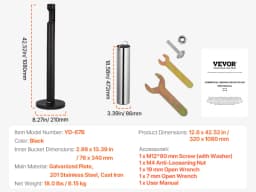 SucceBuy Cigarette Butt Receptacle Weatherproof Outdoor Cigarette Butt Disposal Container for Garden Office Restaurant Bar Hotel
