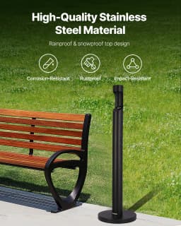 SucceBuy Cigarette Butt Receptacle Weatherproof Outdoor Cigarette Butt Disposal Container for Garden Office Restaurant Bar Hotel