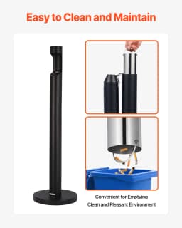 SucceBuy Cigarette Butt Receptacle Weatherproof Outdoor Cigarette Butt Disposal Container for Garden Office Restaurant Bar Hotel