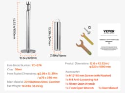 SucceBuy Cigarette Butt Receptacle Weatherproof Outdoor Cigarette Butt Disposal Container for Garden Office Restaurant Bar Hotel