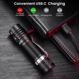 Sofirn SC18 1800lm SST40 LED EDC Flashlight 18650 Torch TIR Optics Lens USB C Rechargeable Lantern