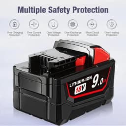 1/2/4Pcs 9.0Ah Battery Replace for Milwaukee 18V M18 48-11-1815 48-11-1850 2604-22 48-11-1840 Power Tools Battery Pin