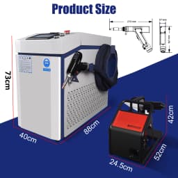 Raycus 2000W Laser Welder Handheld 4-in-1 Fiber Laser Welder Multi-Functional Metal Welding Cutting Cleaning & Soldering Machine HW980/SUP28T