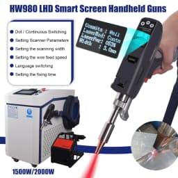 Raycus 2000W Laser Welder Handheld 4-in-1 Fiber Laser Welder Multi-Functional Metal Welding Cutting Cleaning & Soldering Machine HW980/SUP28T