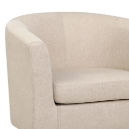 Armchair Tub Chair Beige Modern Accent Single Sofa Bedroom Living Room Upholstered Comfortable Leisure Seat Compact Home Furniture