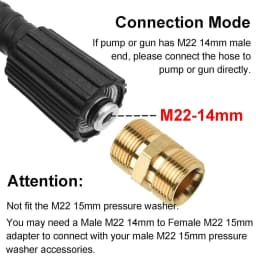 20m High Pressure Washer Extension Hose M22-14mm Female Thread Water Pipe 5800PSI