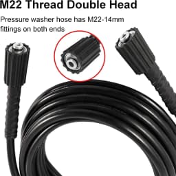 20m High Pressure Washer Extension Hose M22-14mm Female Thread Water Pipe 5800PSI