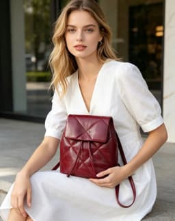 Y2K vintage women Backpack Leather School Bags For Teenagers Girls Luxury Backpacks Small Drawstring Back Pack bagpac