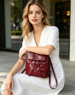 Y2K vintage women Backpack Leather School Bags For Teenagers Girls Luxury Backpacks Small Drawstring Back Pack bagpac