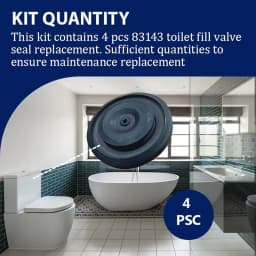 83143 Toilet Fill Valve Seal 4Pcs For Fluidmaster 242 Toilet Fill Valve Toilet Tank Parts