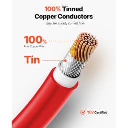 SucceBuy 100FT Solar Panel Extension Cable 10AWG 6mm² IP67 Waterproof Solar Extension Cable for Home Ship and RV Solar Panels