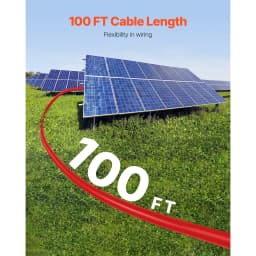 SucceBuy 100FT Solar Panel Extension Cable 10AWG 6mm² IP67 Waterproof Solar Extension Cable for Home Ship and RV Solar Panels