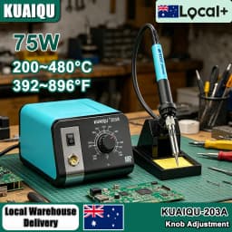 KUAIQU 75W Knob/Digital Display Soldering Station 200~480°C Adjustable Soldering Iron 392~896°F Welding Tools For Phone PCB
