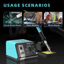 KUAIQU 75W Knob/Digital Display Soldering Station 200~480°C Adjustable Soldering Iron 392~896°F Welding Tools For Phone PCB