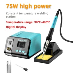 KUAIQU 75W Knob/Digital Display Soldering Station 200~480°C Adjustable Soldering Iron 392~896°F Welding Tools For Phone PCB