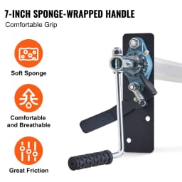 SucceBuy Hand Crank Tarp Roller Kit Manual Cab Level Tarp Roller with7"Sponge-Wrapped Handle for Trucks Trailers (No Tarp)