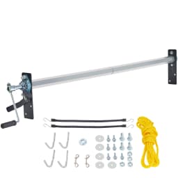 SucceBuy Hand Crank Tarp Roller Kit Manual Cab Level Tarp Roller with7"Sponge-Wrapped Handle for Trucks Trailers (No Tarp)