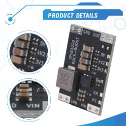 XL63020 TPS63020 Lithium Battery USB Automatic Boost Buck Step Up Down Module Microcontroller Power Low Ripple Durable 3.3V