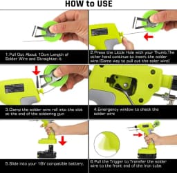 Soldering Iron for Ryobi 18V Battery Cordless Soldering Iron Kit 75W Soldering Gun