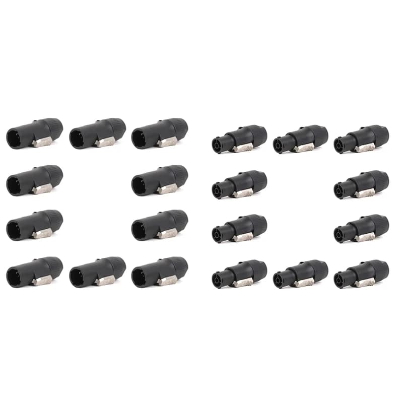 Plug Locking Connector 10Pcs PA66 Material 3Pins IP65 Grade Waterproof 10 Female Plugs