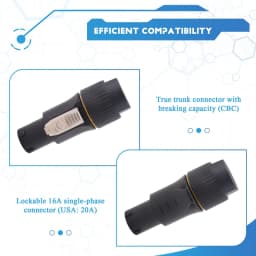 Plug Locking Connector 10Pcs PA66 Material 3Pins IP65 Grade Waterproof 10 Female Plugs