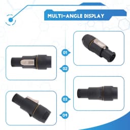 Plug Locking Connector 10Pcs PA66 Material 3Pins IP65 Grade Waterproof 10 Female Plugs