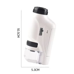 4PCS Mini Pocket Microscope Kit 60X-120X Handheld Microscope with LED Light for Kids