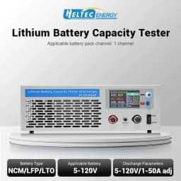 Heltec 50A Power Battery Capacity Tester Charge Discharge Load Detection Aging Test Voltmeter for Li ion LiFePo4 EU US Standards