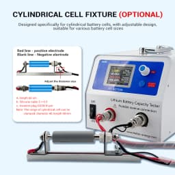 Heltec 50A Power Battery Capacity Tester Charge Discharge Load Detection Aging Test Voltmeter for Li ion LiFePo4 EU US Standards