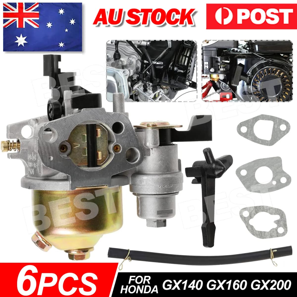 Carburetor CARBY Carb for HONDA GX140 GX200 5.5HP 6.5hp +Fuel Gasket Engine