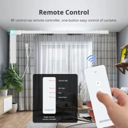 Zemismart Matter Over WiFi Electric Curtain Smart Motorized Track Kit Support HomeKit SmartThings Alexa Google Home APP Control
