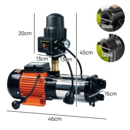 PORIYA Heavy Duty 2500W High Pressure Water Pump Car Wash Farm Irrigation Firefighting