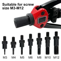 PORIYA Heavy Duty 630pcs Nutsert Tool Kit Rivnut Riveter Rivet Nut Gun M3-12 Mandrels