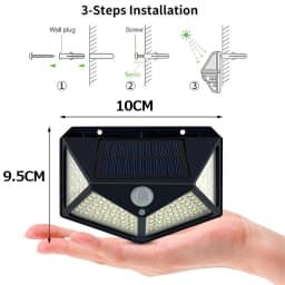 2-8pcs 100 LED Solar Power Motion Sensor Light Outdoor Security Garden Waterproof
