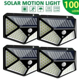 2-8pcs 100 LED Solar Power Motion Sensor Light Outdoor Security Garden Waterproof