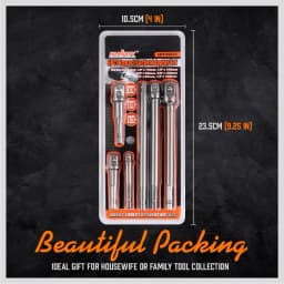HORUSDY 6Pc Drill Socket Adapter Set Long Short Combination Extension Impact Nut Driver