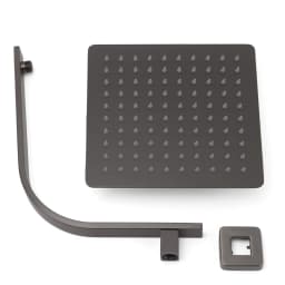 **Sydney Stock** KYLINS Rain Shower Head Set Square 8/10/12'' Rainfall Head Gooseneck Arm Mixer Taps Set Gun Metal Grey WELS