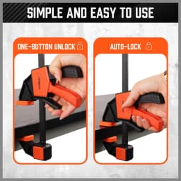 HORUSDY 2-Pack 6inch Bar Clamp Set Woodworking F Clamps Quick Release Spreader