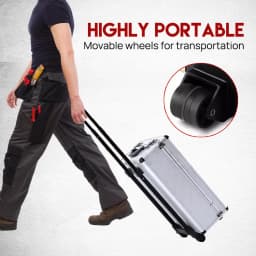 PORIYA Comprehensive 1180pcs Tool Box Trolley Tool Set W/ Wheels Portable Hand Tool Set