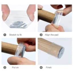 10PCS Chair Leg Floor Protector Furniture Table Feet Cover Silicone Cap Pads Cap